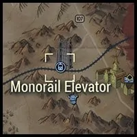 Monorail elevator map location