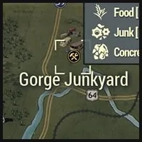 Gorge junkyard map location